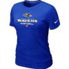 Women's Baltimore Ravens Critical Victory NFL T Shirt Impressive Blue
