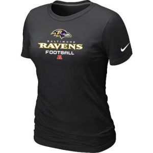 Women's Baltimore Ravens Critical Victory NFL T Shirt Refined Black
