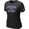 Women's Baltimore Ravens Heart & Soul NFL T Shirt Black Enchanting