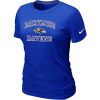 Women's Baltimore Ravens Heart & Soul NFL T Shirt Blue Fantastic