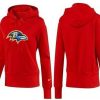 Women's Baltimore Ravens Logo Pullover Hoodie Red Prime