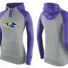Women's Baltimore Ravens Performance Hoodie Grey Prime & Purple_2
