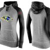Women's Baltimore Ravens Performance Hoodie Superior Grey & Black_2