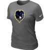Women's Splendid Baltimore Ravens Team Logo T Shirt Dark Grey