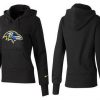 Women's Terrific Baltimore Ravens Logo Pullover Hoodie Black