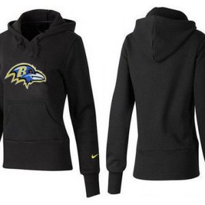 Women's Terrific Baltimore Ravens Logo Pullover Hoodie Black