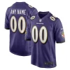 Youth's Premium - grade Baltimore Ravens Nike Custom Game Jersey Purple