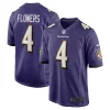 Zay Flowers Baltimore Ravens Nike Captivating 2023 NFL Draft First Round Pick Game Jersey Purple