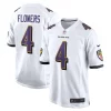 Zay Flowers Baltimore Ravens Premium Nike Game Jersey White