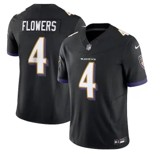 Zay Flowers Baltimore Unique Ravens Nike Alternate Vapor F.U.S.E. Limited Jersey Black